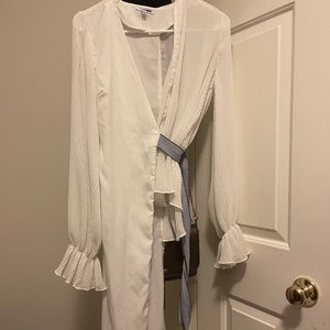 White one sided blouse